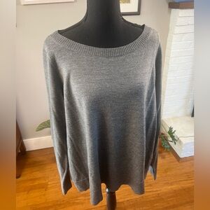 Eileen Fisher Gray Merino Wool Sweater Sz 2x